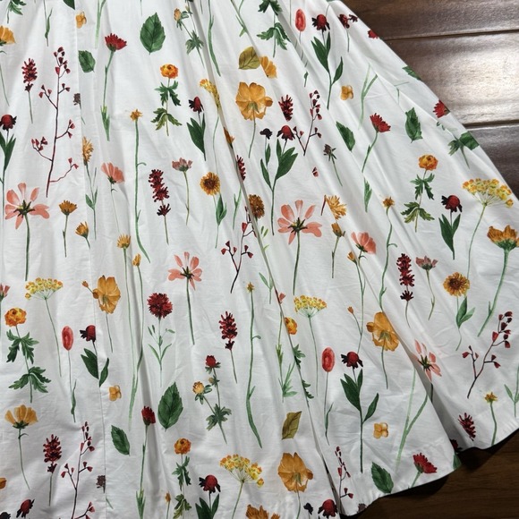 Antonio Melani Style By Simkins Size 14 White Floral Maybry Belt Maxi Dress - Picture 10 of 13